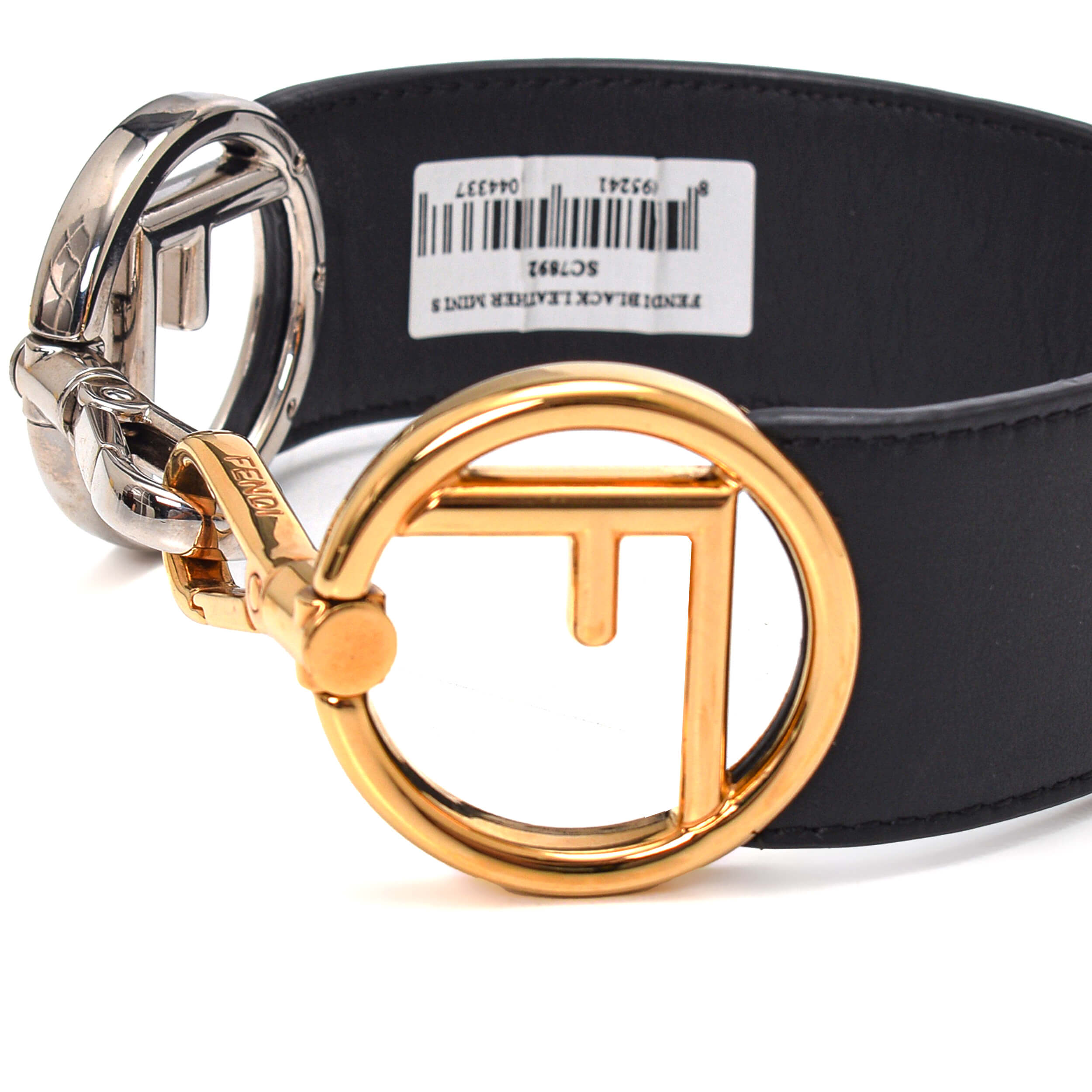 Fendi - Black Letaher FF Buckle Mini Shoulder Strap